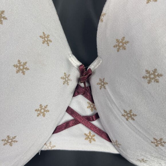 Lane Bryant Cacique Bra 40F Lightly Lined Full Coverage Snowflake Beige Tan - Picture 2 of 7